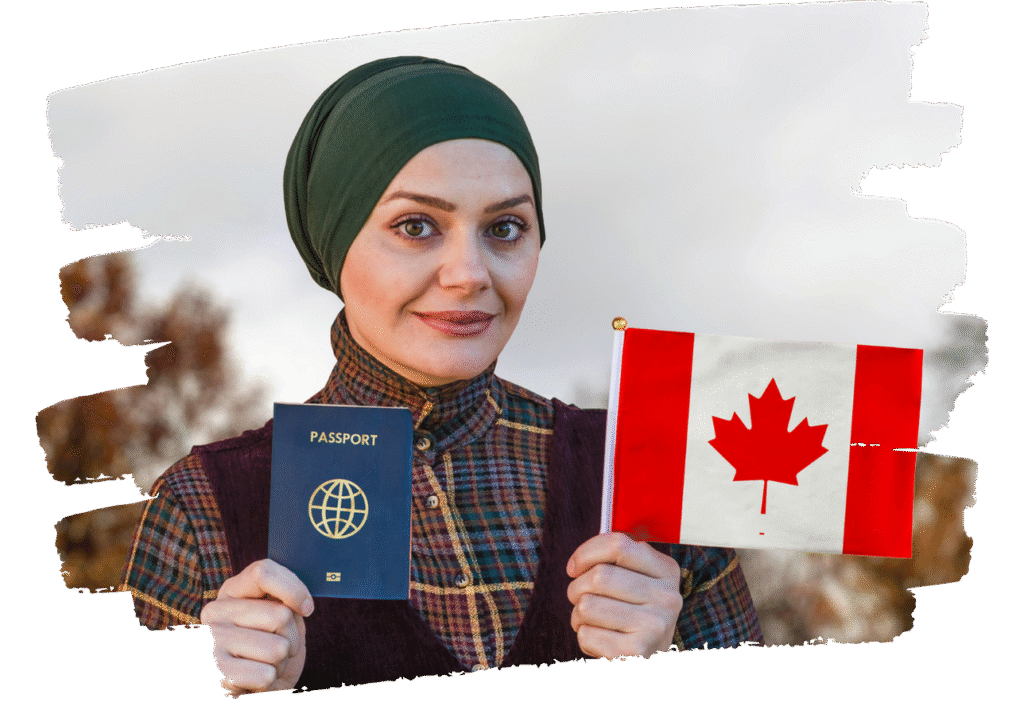 Person holding a Canadian passport