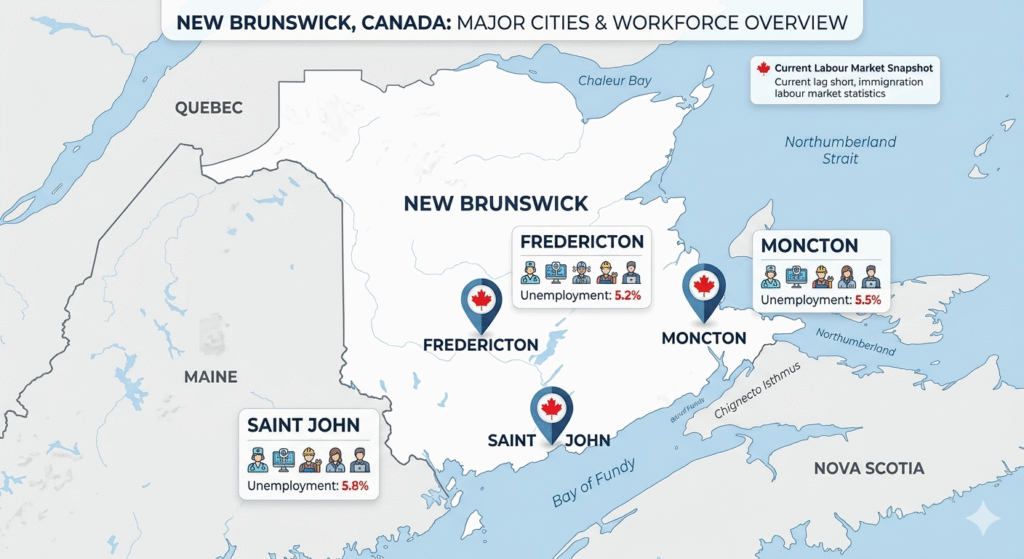 A map of New Brunswick